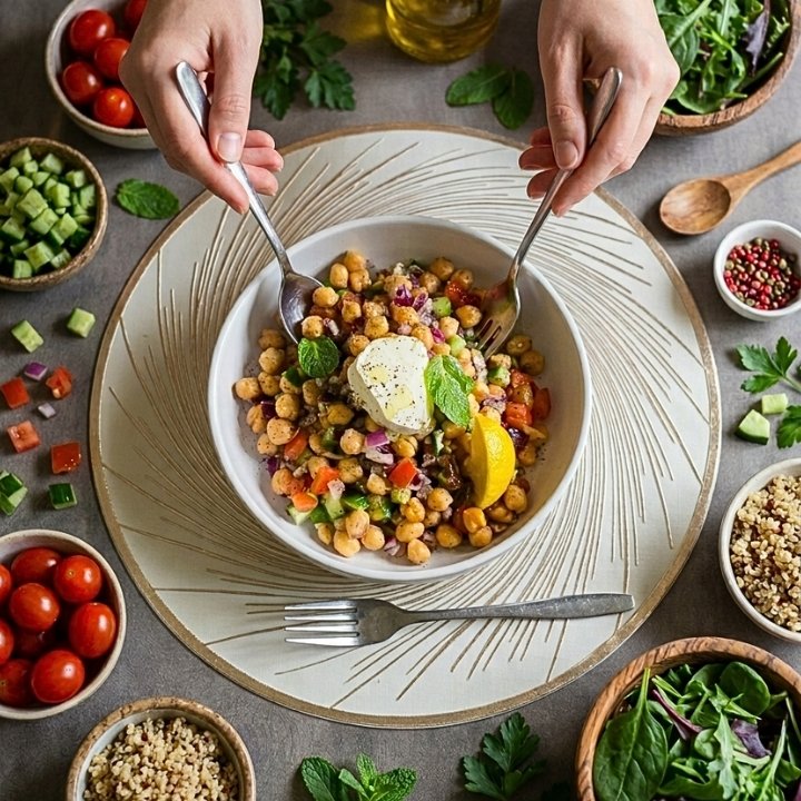 chickpea & tomato salad