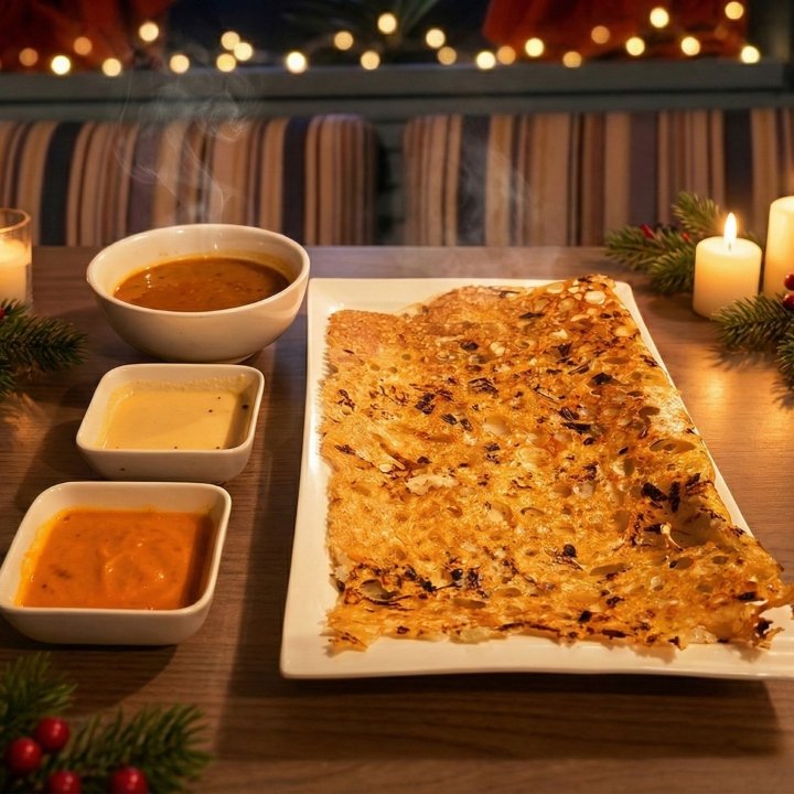onion rava masala dosa